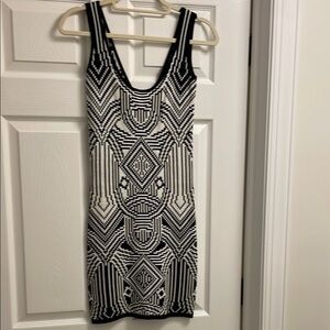 Nicole Miller Artelier Black and White Geometric Dress